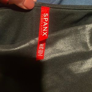 Spanx leather look moto leggings